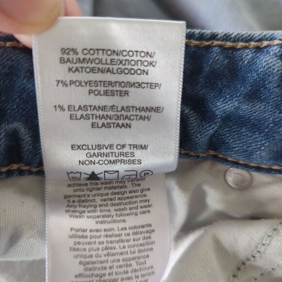 Silver Distressed Light Wash blue mid rise Elyse Straight Women's Jeans W34 L29 - Picture 9 of 16